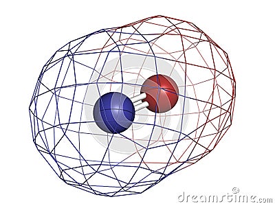 Nitric oxide (NO) free radical and signaling molecule. Stock Photo