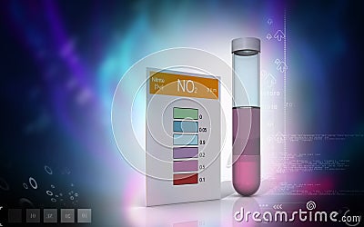 Nitrite test Cartoon Illustration