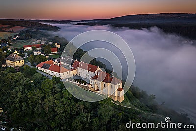 Nizbor is a castle in central bohemia region in Czech Republic Stock Photo