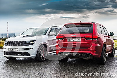 Nizhnevartovsk, Russia - July 8, 2016: Jeep Grand Cherokee SRT Editorial Stock Photo