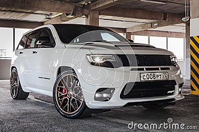 Nizhnevartovsk, Russia - June 16, 2019: Jeep Grand Cherokee SRT Editorial Stock Photo