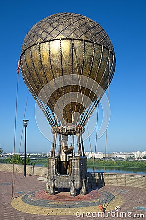 Monument to Jules Verne in Nizhny Novgorod, Russia- Editorial Stock Photo