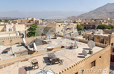 Nizwa, Oman. A city between rocks and palms Editorial Stock Photo