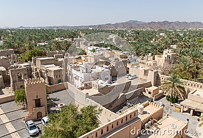 Nizwa, Oman. A city between rocks and palms Editorial Stock Photo