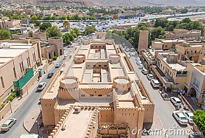 Nizwa, Oman. A city between rocks and palms Editorial Stock Photo