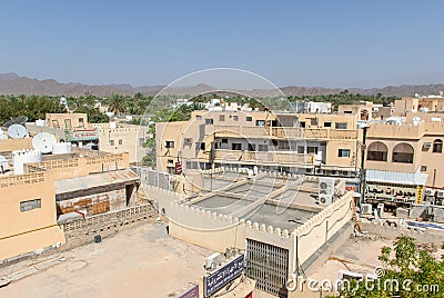 Nizwa, Oman. A city between rocks and palms Editorial Stock Photo