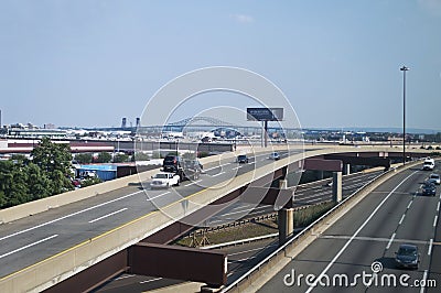 NJ Turnpike View Editorial Stock Photo