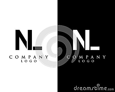 NL, LN initial letter logotype company logo modern design vector Vector Illustration