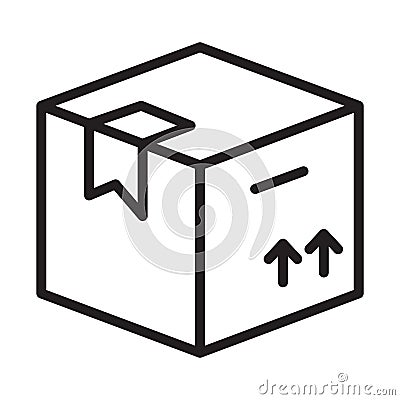 Logistics, box, package, delivery fully editable vector icon Vector Illustration