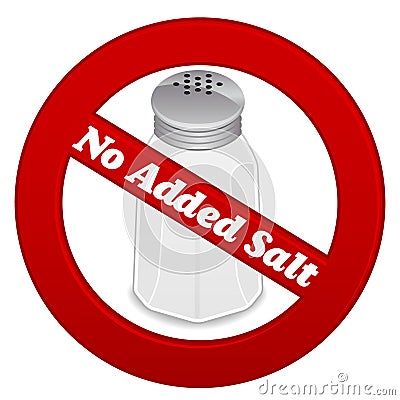 No Added Salt Vector Illustration