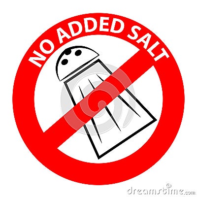 No added salt symbol Vector Illustration