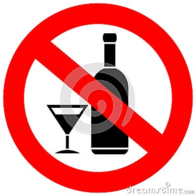 No alcohol drinks Vector Illustration