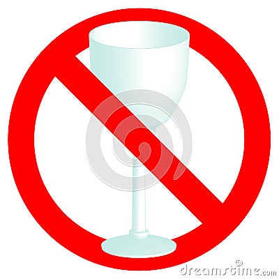 No alcohol permitted sign Vector Illustration