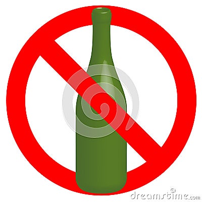 No alcohol permitted sign Vector Illustration