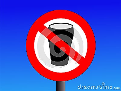 No alcohol sign Vector Illustration