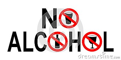 No alcohol sign Vector Illustration