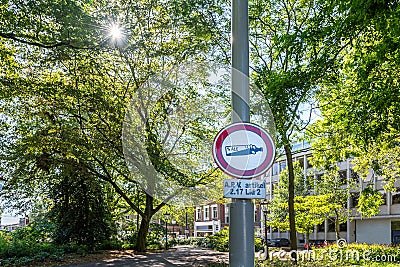 No alcohol sign on public places in Amsterdam Stock Photo