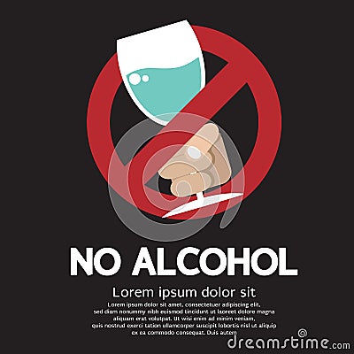 No Alcohol Vector Illustration