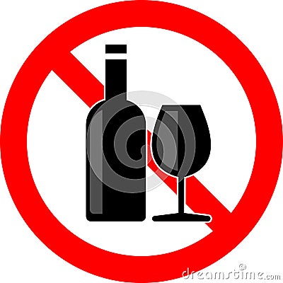 No alcohol Vector Illustration