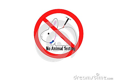 No animal testing concept Vector Illustration