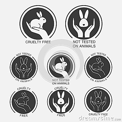 No animals testing icon design Cartoon Illustration