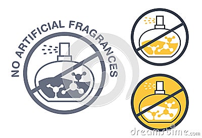 No Artificial Fragrances - no chemical smell Vector Illustration
