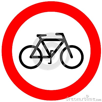 No bicycle sign Stock Photo