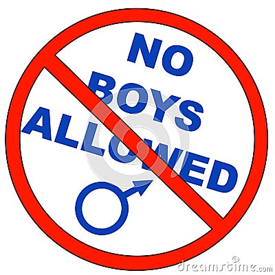 No boys allowed Vector Illustration