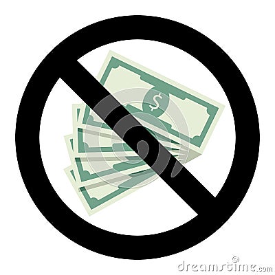 No bribery symbol Vector Illustration