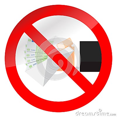 No bride and salary in envelope Vector Illustration