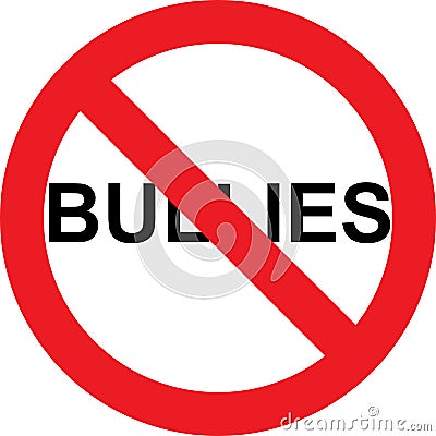 No bullies sign Stock Photo