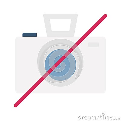 No camera Line vector icon which can easily modify or edit Vector Illustration
