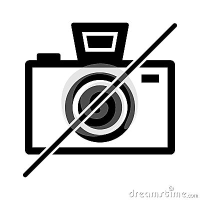 No camera Line vector icon which can easily modify or edit Vector Illustration