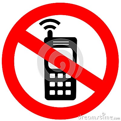 No cell phone sign Stock Photo