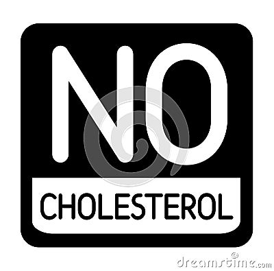 NO CHOLESTEROL black stamp on white Vector Illustration