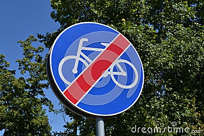 No cycling street sign Stock Photo