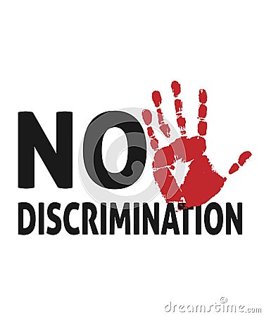 no discrimination Conceptual vector illustration. Social problems of humanity. Stop racism. Vector Illustration