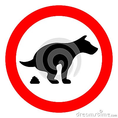 No dog poop vector sign Vector Illustration