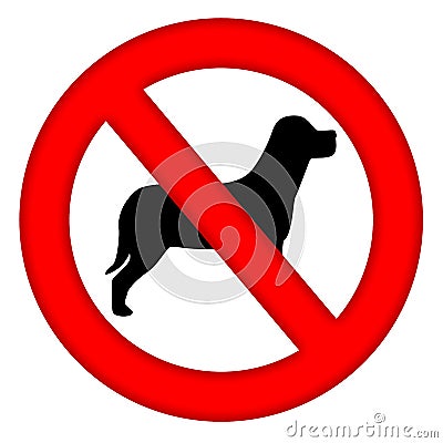 No Dogs Area Sign Stock Photo