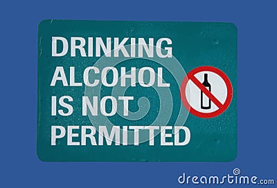 No drinking alcohol sign Stock Photo