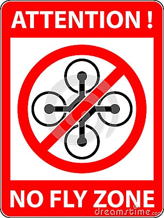 No drone, multicopter prohibited symbol. Vector. Vector Illustration