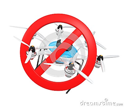 No drone symbol mark for privacy protection concept Stock Photo