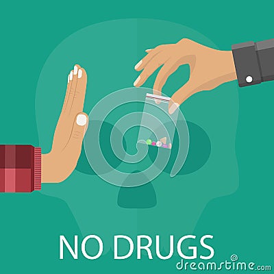 No drugs concept Vector Illustration