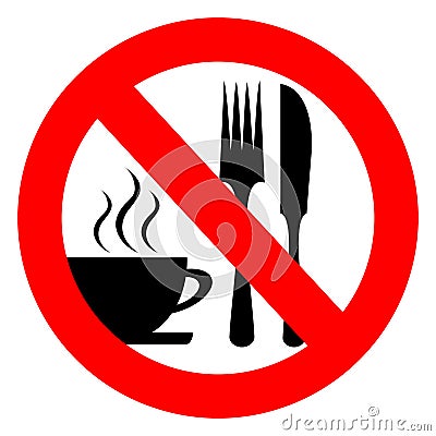 No eat and drink Vector Illustration