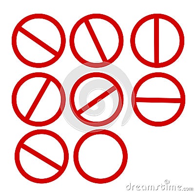 No entry icon.Traffic sign illustration, Not Allowed Sign, isolated on the white. Cartoon Illustration