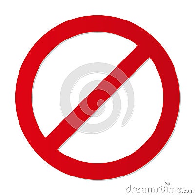 No entry restriction sign forbiding parking etc Vector Illustration