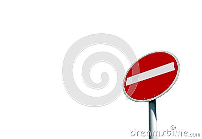 No Entry Road Sign Stock Photo