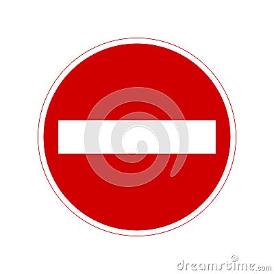 No entry sign Vector Illustration