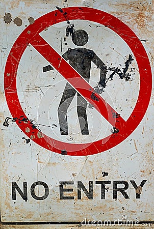 No Entry Signage Stock Photo