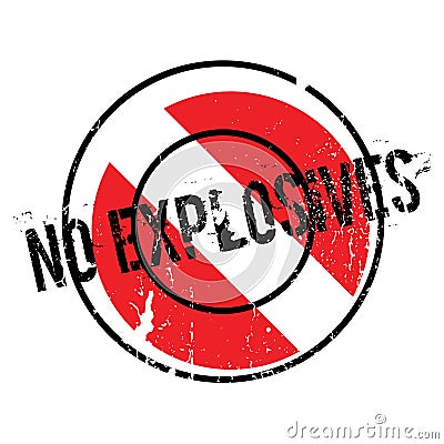 No Explosives rubber stamp Vector Illustration